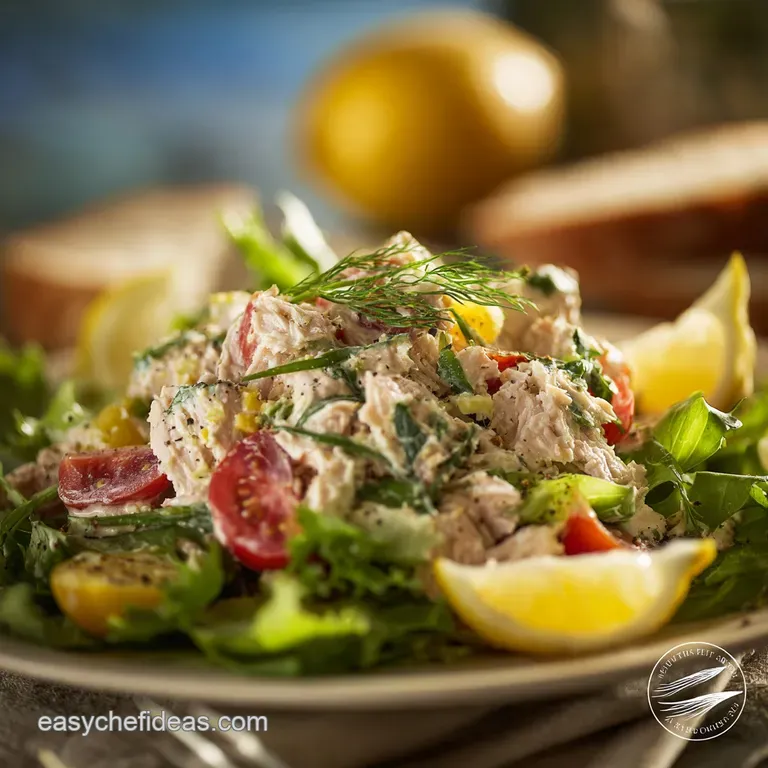 Tuna Salad: the Riviera Classic with Lemon Zest and Greek Yogurt presentation