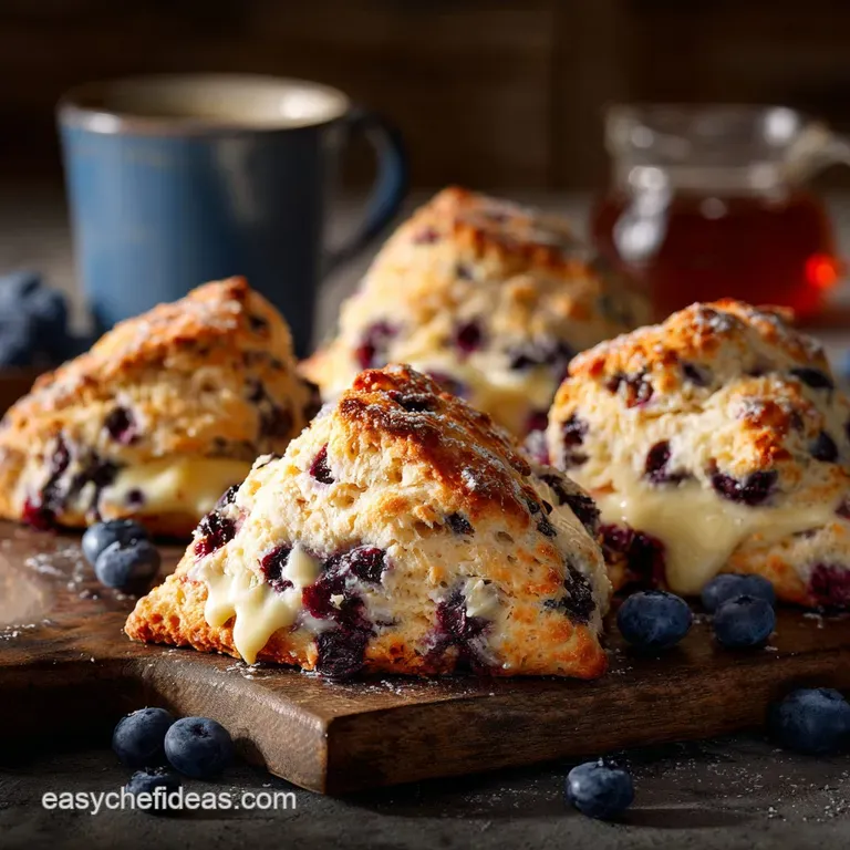Blueberry Scones: the Ultimate Tender Lemon-Kissed Classic presentation