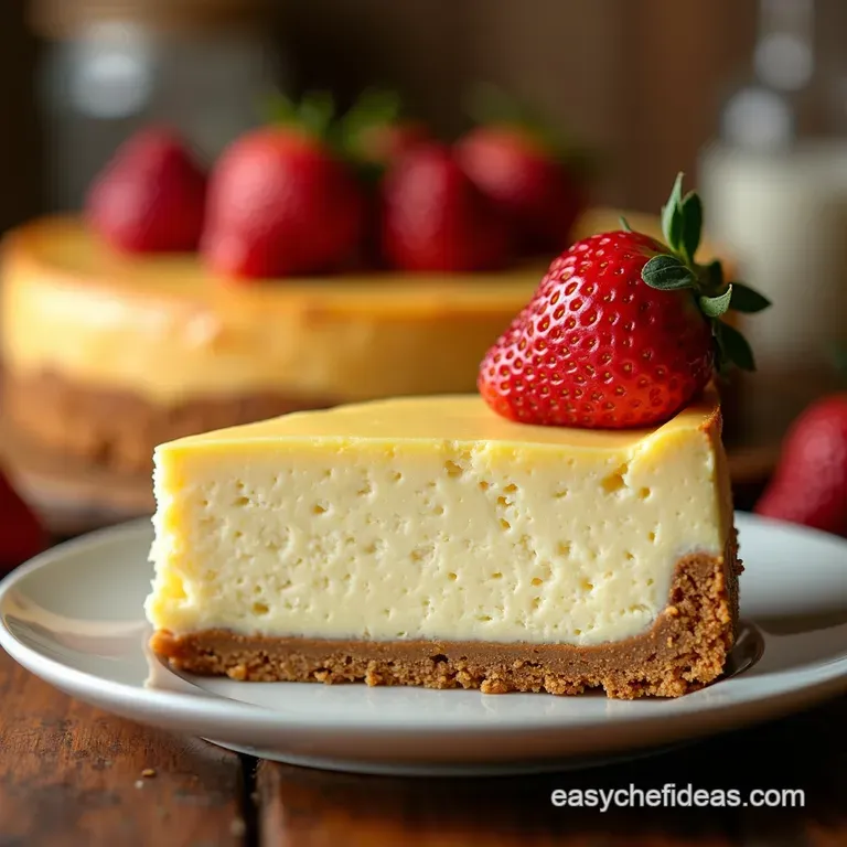 The Ultimate New York Dream Cheesecake presentation