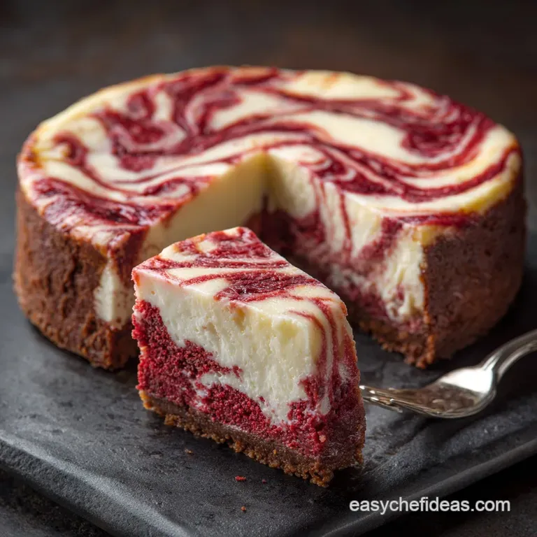 Red Velvet Cheesecake: Duchess of Desserts presentation