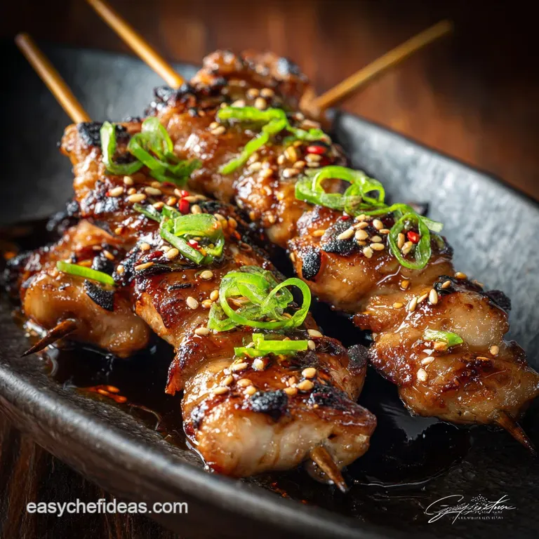 Chicken Yakitori: the Ultimate Sweet Savoury Japanese Skewers presentation