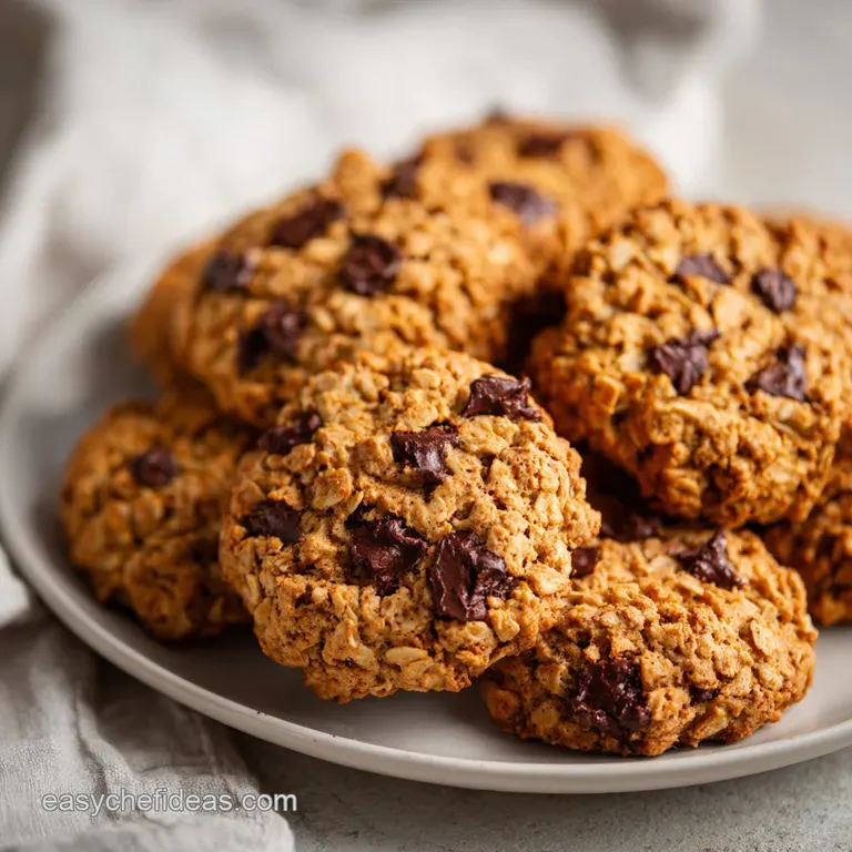 A stack of buttery peanut butter treats on a ceramic plate, paired with a glass of cold milk and a linen napkin.