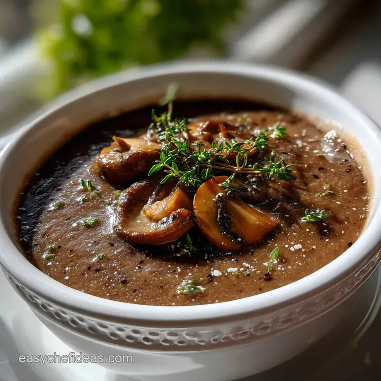Creamy Mushroom Soup: Velvety Thyme-Scented Bliss