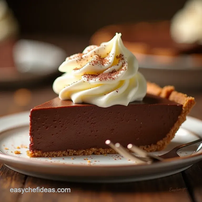 The Grand Dame of Chocolate Classic Nobake French Silk Pie presentation