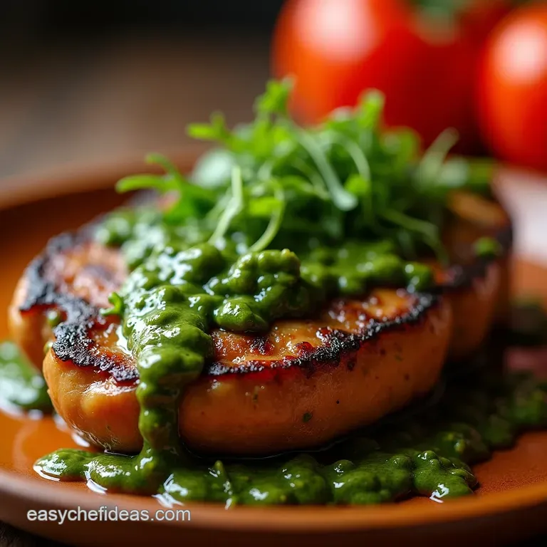 The Fire Starter Authentic Vibrant Chimichurri Sauce presentation