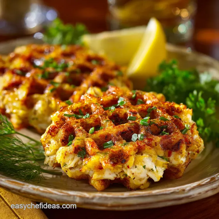 Waffled Crab Cakes are Crispy Healthy and Made in Your Waffle Iron