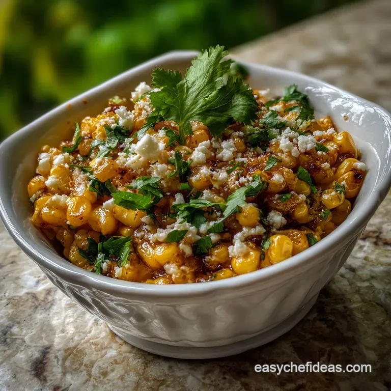 Easy Warm Mexican Corn Salad Recipe presentation