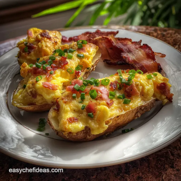 The Ultimate Western Omelet Breakfast Potato Skins
