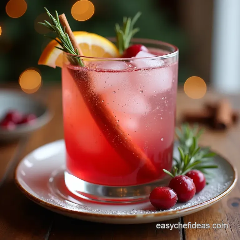 Winter Spiced Cranberry Gin Fizz