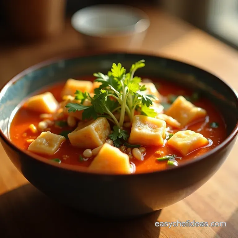 Wonton Wanna Bowl Seriously Good Hot and Sour Soup presentation