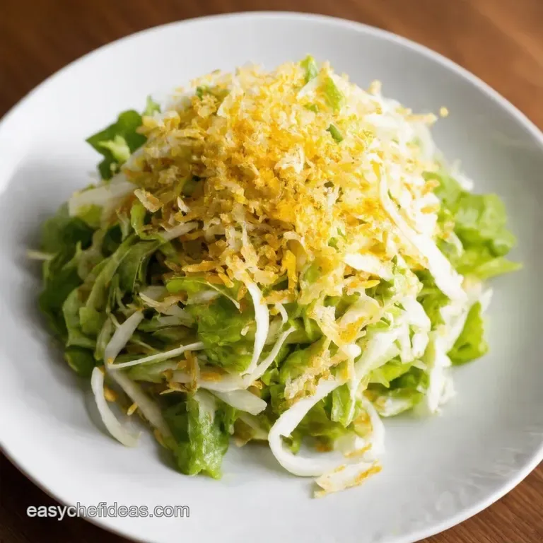 Zesty Asian Daikon Crunch Salad presentation