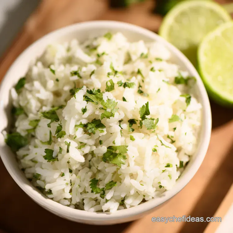 Zesty Cilantro Lime Rice: a Vibrant Side Dish presentation