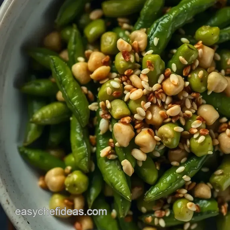 Zesty Garlic Edamame Beans with Sesame presentation
