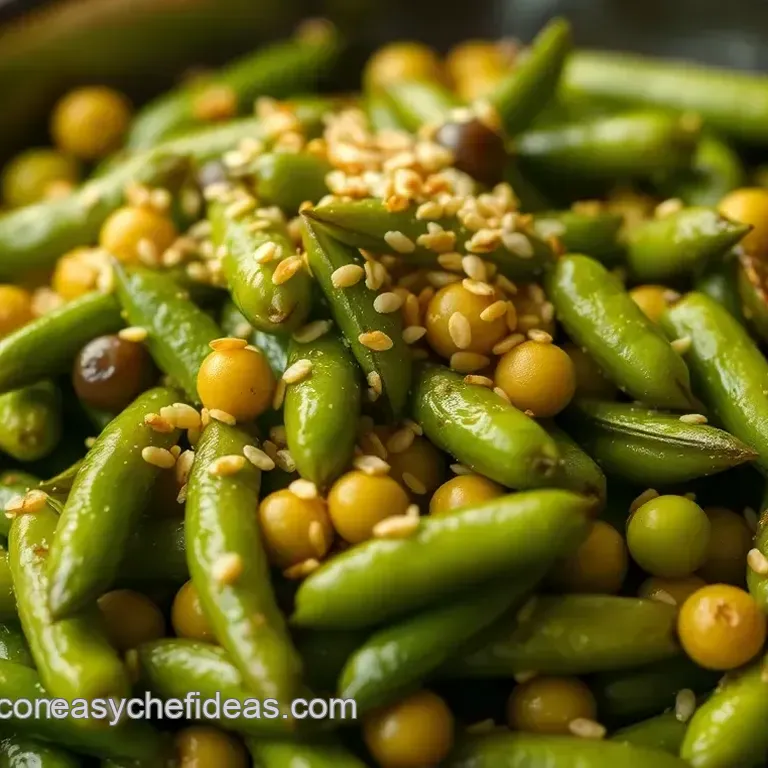 Zesty Garlic Edamame Beans with Sesame