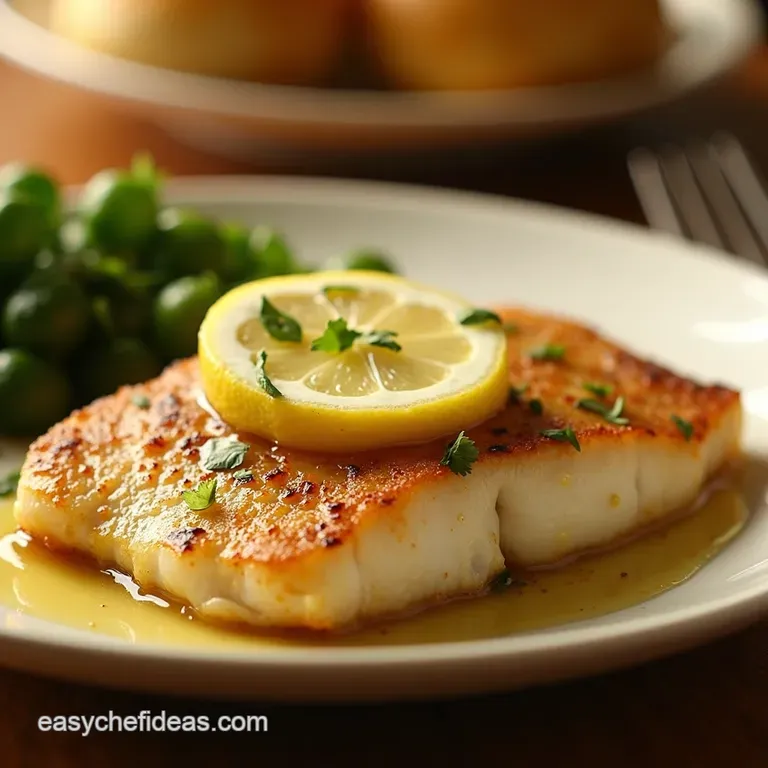 The Simply Splendid Lemon Butter Panseared Fish Fillets presentation