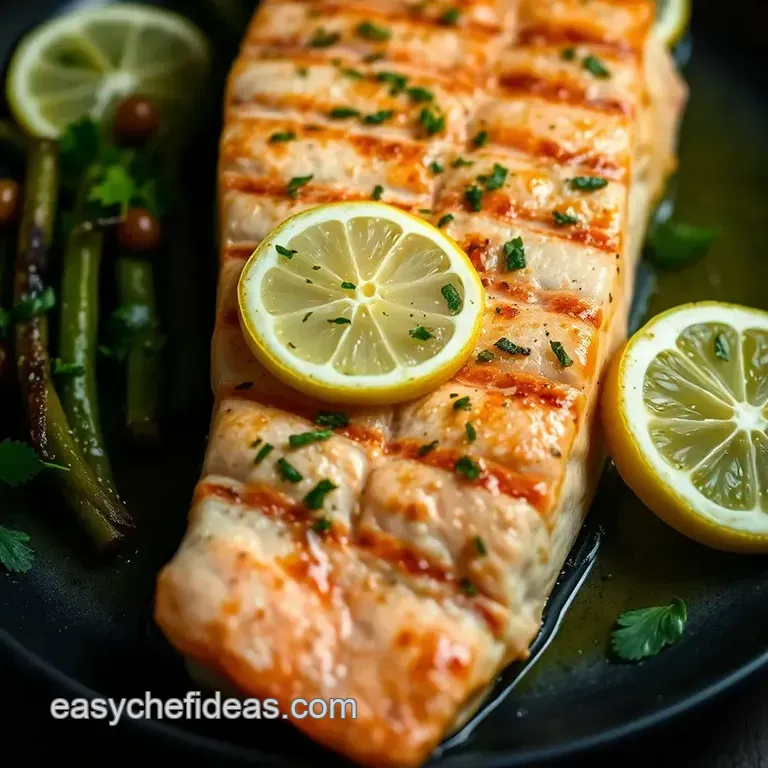 Zesty Lemon Garlic Grilled Salmon presentation