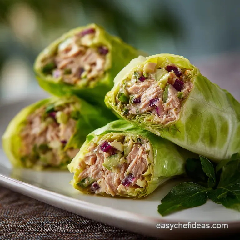 Zesty Tuna Salad Endive Wraps: Elegant Low-Carb Boats