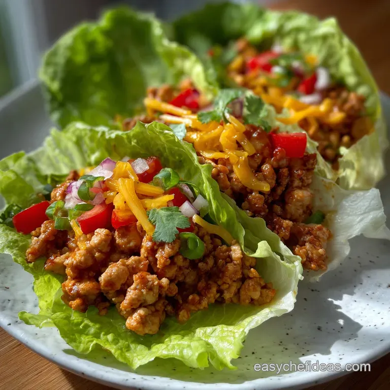Turkey Taco Lettuce Wraps: Zesty Lean presentation
