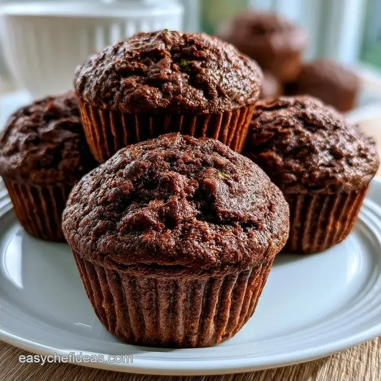 Zucchini Chocolate Muffins: Moist and Fudgy
